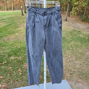 Vintage Brittgear Brittania Jeans Pleated Weathered Black Wash Nineties size 30